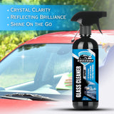 GROOMMM™ Glass Cleaner Spray for Cars with Microfiber Cloth- 500ml