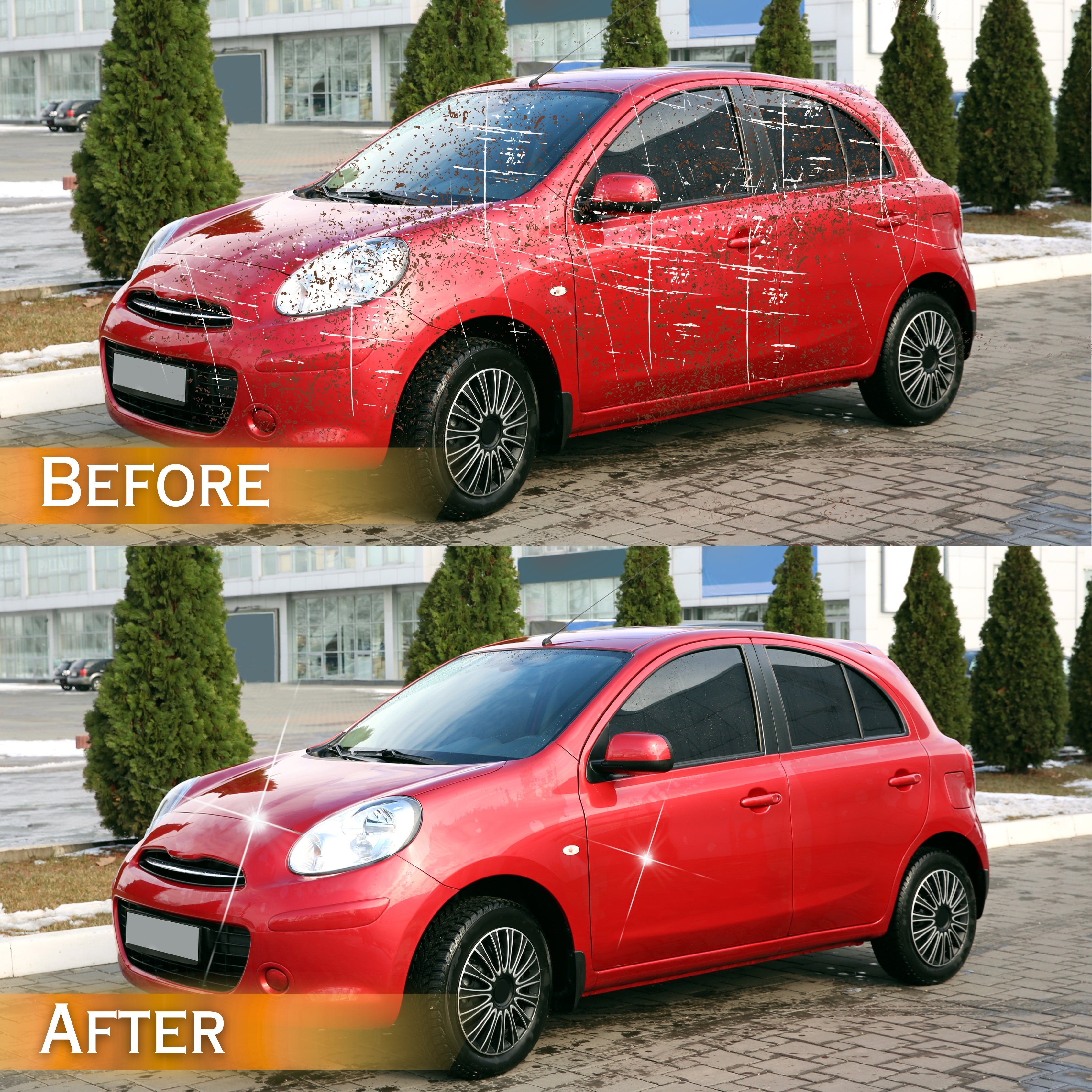 Groommm™ Car Wash Shampoo & Car Exterior Shine Spray Combo - 500 Ml