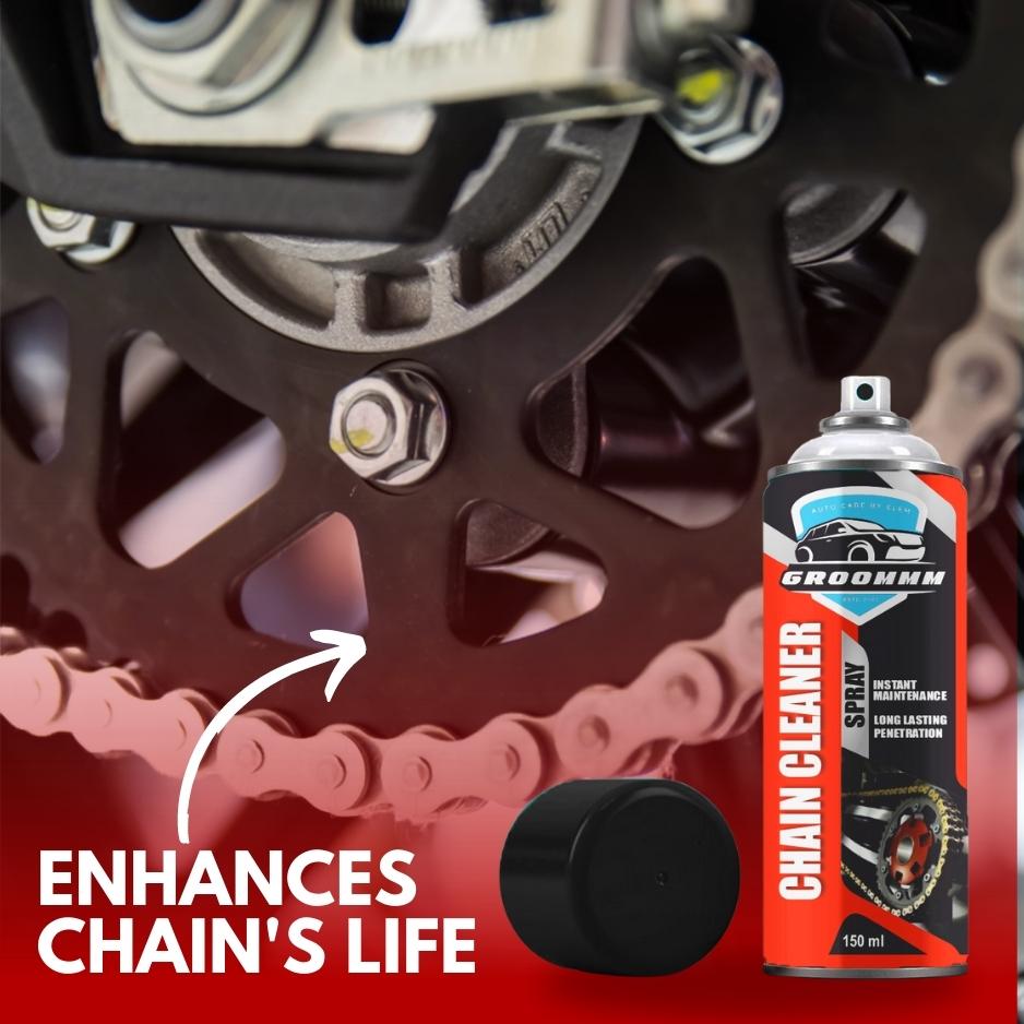 GROOMMM™ Chain Cleaner Spray - 150ml, For Motorbikes & Bicycles