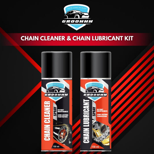 GROOMMM™ Bike Chain Cleaner & Lubricant Spray Combo - 150ml