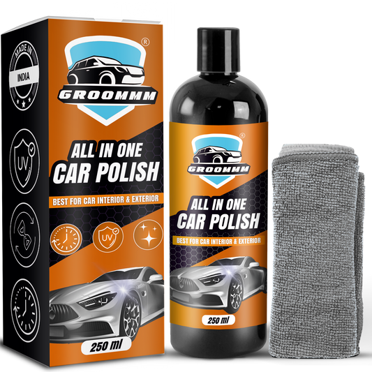 Groommm All In One Car Polish Kit 250ML For Exterior & Interior Surface.