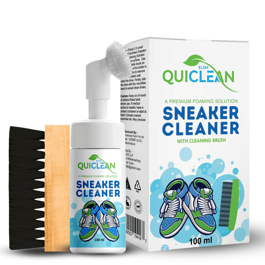 QUICLEAN™ Sneaker Cleaner Foaming Solution with Silicon Bristle Brush- 100ml