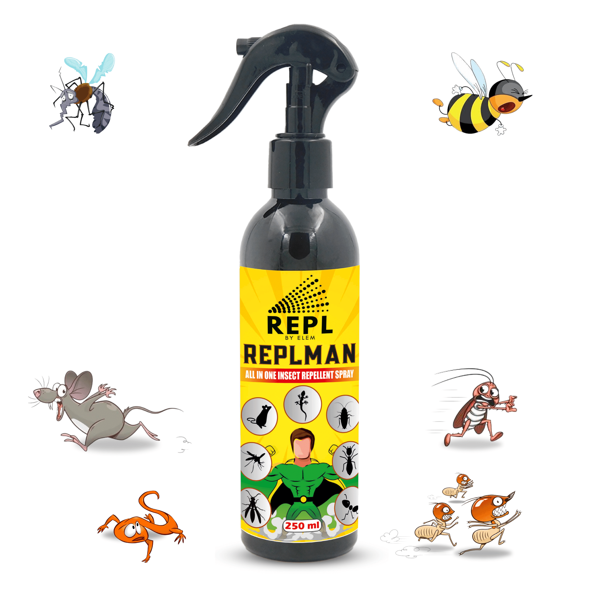 REPL™ All-In-One Pest Repellent Spray-Replman Anti Rat, Lizard, Mosquito