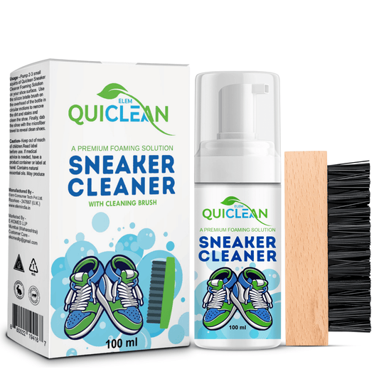 QUICLEAN™ Sneaker Cleaner Foaming Solution with Silicon Bristle Brush- 100ml