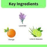 Elem Hand Sanitizer Spray Pack of 3 -200 ml | Lavender, Lime & Aloe, and Orange Fragrance